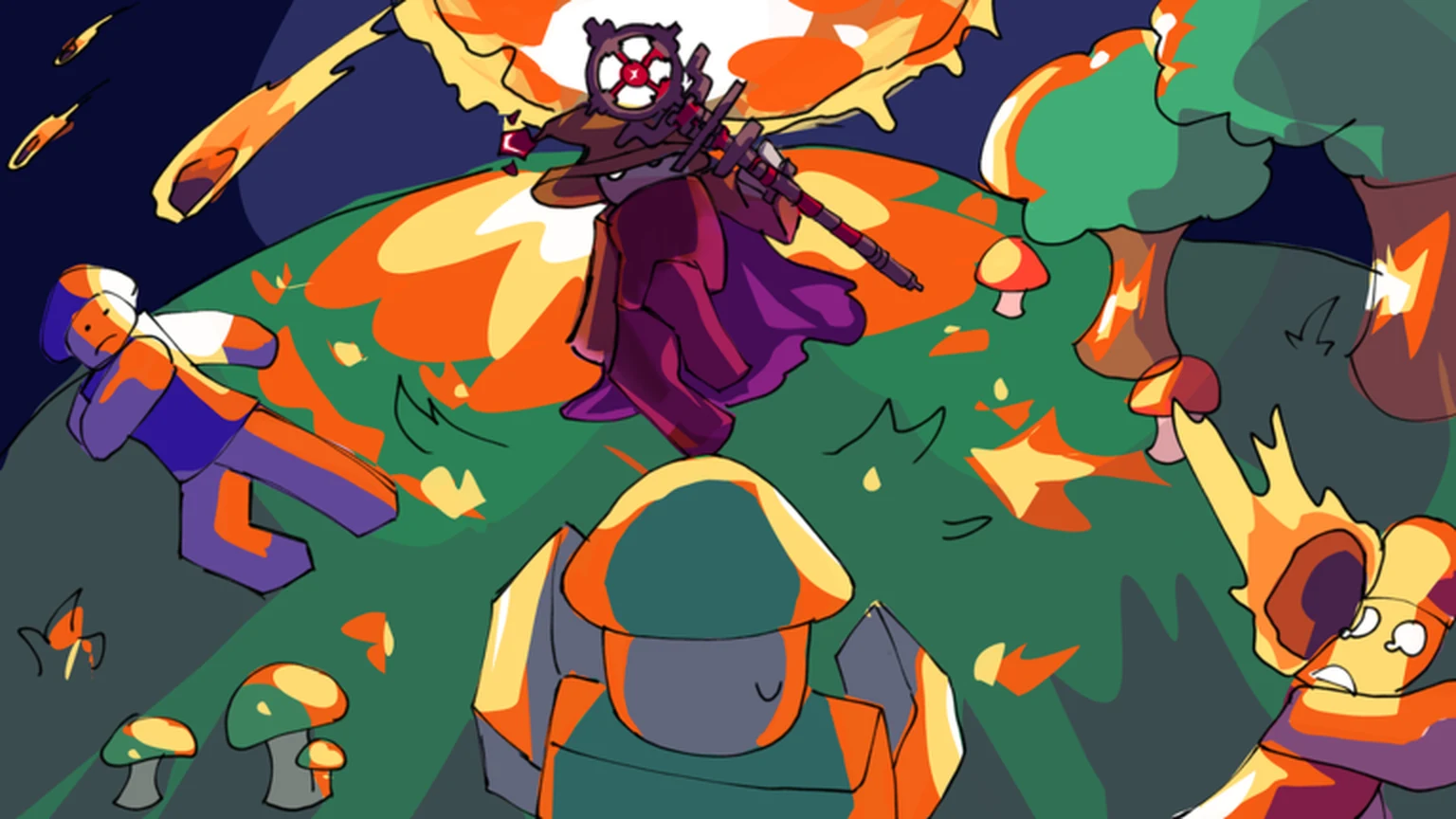Official Fantasy Arena artwork with orange Magma lighting
